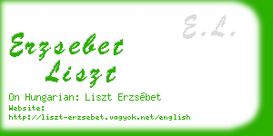 erzsebet liszt business card