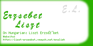 erzsebet liszt business card